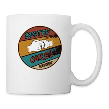 Bester Onkel der Welt Herren - Tasse - Weiß - Rechts