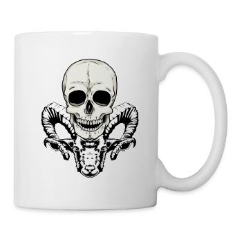 Horreur diable démon crânes Halloween - Mug blanc - blanc - Droite