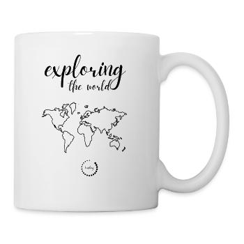 EXPLORING THE WORLD gift idea humor trip - Mug - white - Right