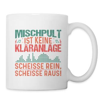 Tontechniker DJ lustiges Designs Mischpult - Tasse - Weiß - Rechts
