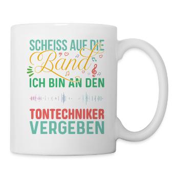 Tontechniker Frau Freundin Ehefrau - Tasse - Weiß - Rechts
