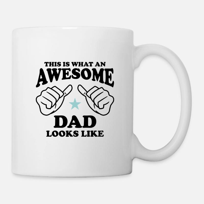 So sieht ein Awesome Dad aus - Tasse - Weiß