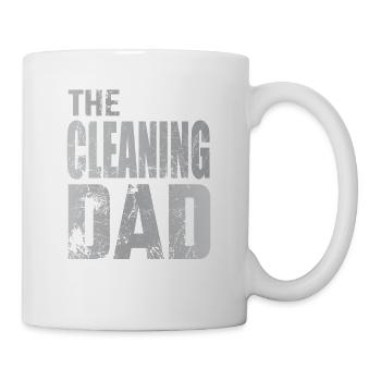 Reinigung Papa Sauber Hausfrau Reiniger Geschenk - Tasse - Weiß - Rechts