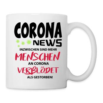 Corona Covid Verblödet Gestorben Leugner News - Tasse - Weiß - Rechts
