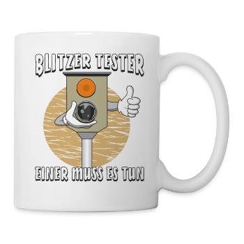 BLITZER TESTER EINER MUSS ES TUN - Tasse - Weiß - Rechts