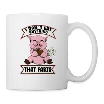 I dont eat Anything that Farts Cochon Vegan - Mug blanc - blanc - Droite