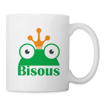 Bisous Frog King Kiss Kiss Love Gift Idea - Mug - white - Right