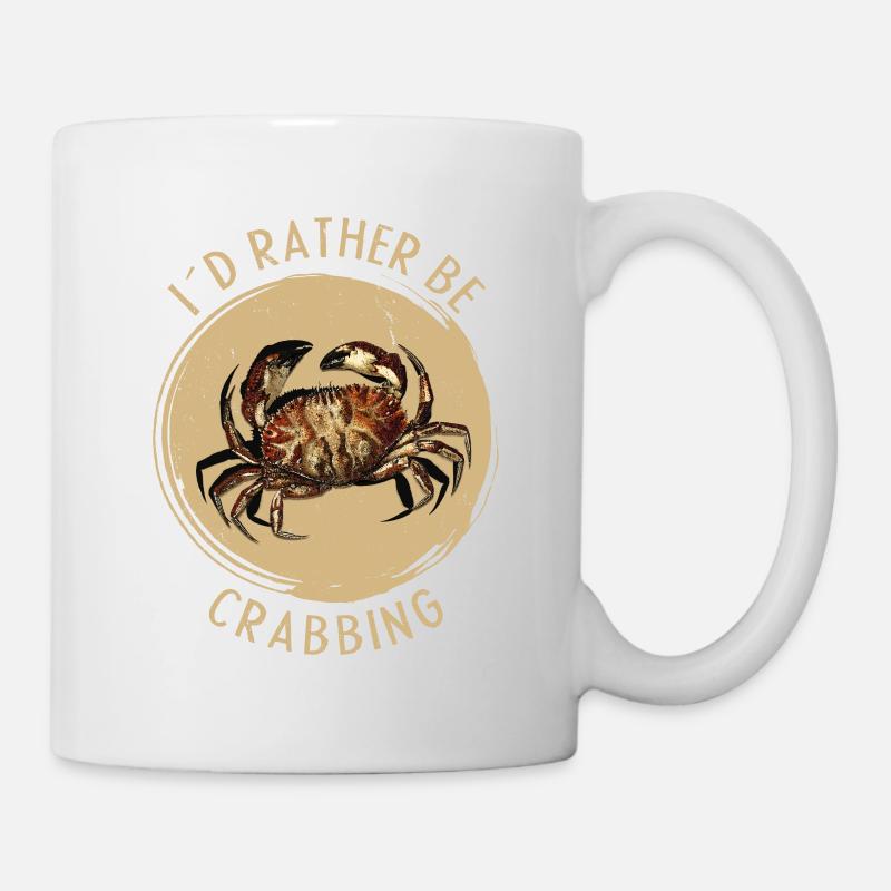 i´d rather be crabbing, Krabbe - Tasse - Weiß