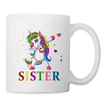 grande sœur enfin licorne - Mug blanc - blanc - Droite