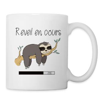 Reveil en cours - flemme humour - Mug blanc - blanc - Droite