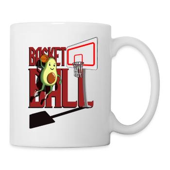 Basketball Avocado Dunk Tshirt - Tasse - Weiß - Rechts