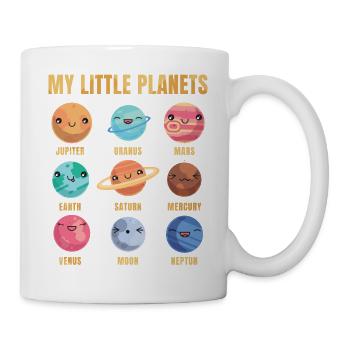 Solar System - Cute Planets - Planet - Galaxy - Tasse - Weiß - Rechts