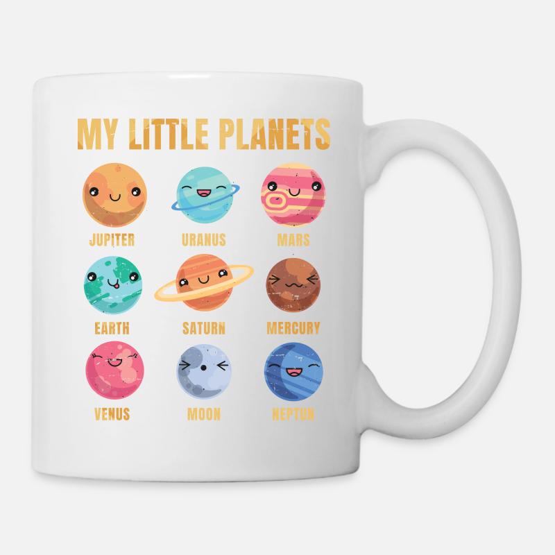 Solar System - Cute Planets - Planet - Galaxy - Tasse - Weiß