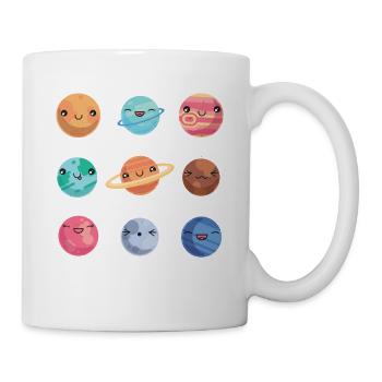 Solar System - Cute Planets - Planet - Galaxy - Tasse - Weiß - Rechts