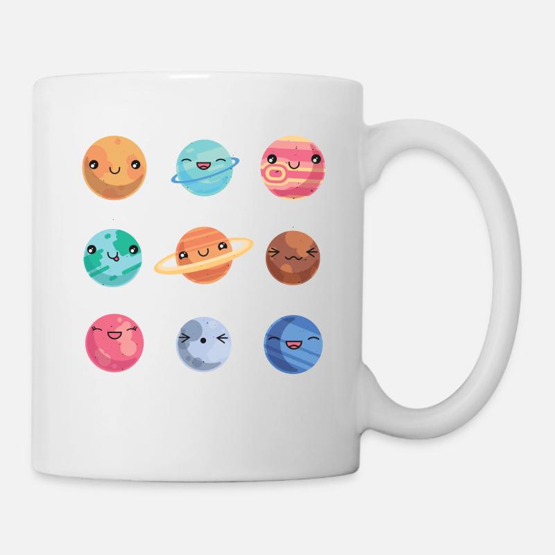 Solar System - Cute Planets - Planet - Galaxy - Tasse - Weiß