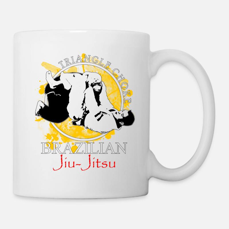 BJJ - Triangle - Brazilian Jiu-Jitsu - Mug blanc - blanc