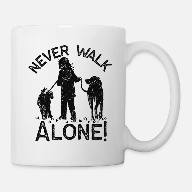 Chiens / Chiens - Never walk alone - Mug blanc - blanc
