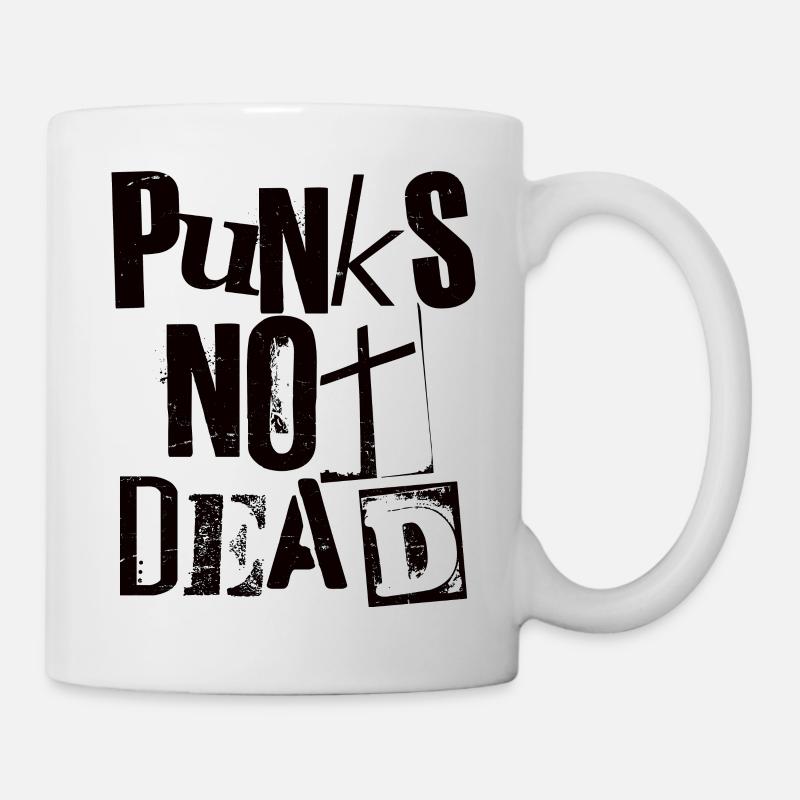 Punks Not Dead - Vintage Grunge - Punk Is Not Dead - Mug blanc - blanc