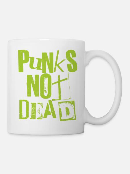 Punks Not Dead - Vintage Grunge - Punk Is Not Dead - Tasse - Weiß