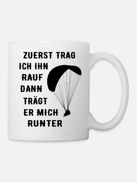 Paragliding Gleitschirmfliegen - Tasse - Weiß