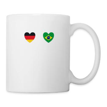 Heartbeat Germany and Brasil - Mug - white - Right