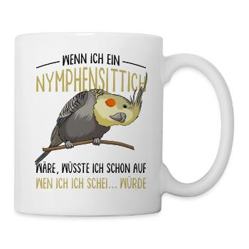 Nymphensittich - Tasse - Weiß - Rechts