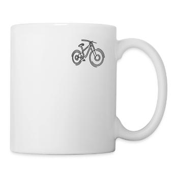 Minimaliste VTT T-shirt VTT T-shirt | Cycling Pocket Shirt - Mug blanc - blanc - Droite
