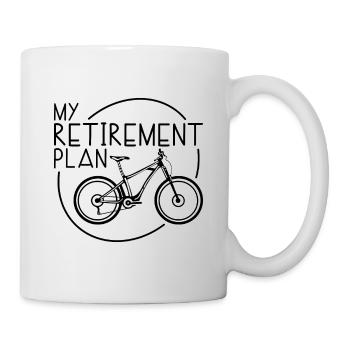 My Retirement Plan T-shirt | Mountain Bike Gift Sh - Mug blanc - blanc - Droite