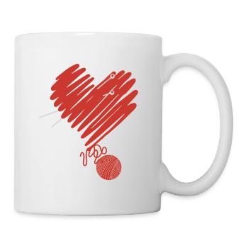 Womens Knitting Crochet Lover Yarn Funny Knitter - Mug blanc - blanc - Droite