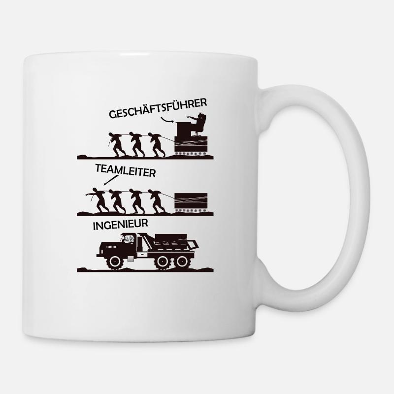 Geschäftsführer. Teamleiter. Ingenieur. Bürohumor - Tasse - Weiß