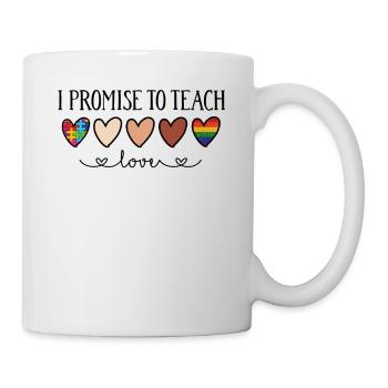 I Promise To Teach Love Autism Melanin Rainbow - Mug blanc - blanc - Droite