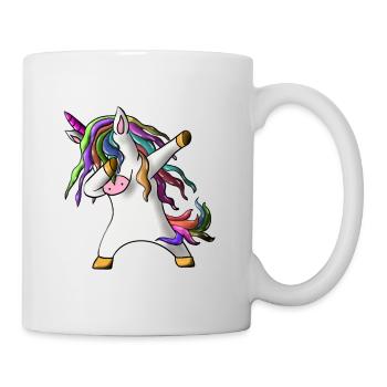Dabbing Unicorn Dabbendes Einhorn Geschenk Magisch - Tasse - Weiß - Rechts