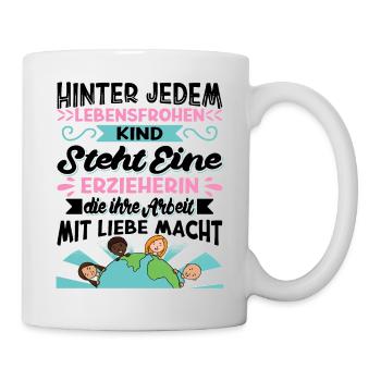 Erzieherin Geschenk Erzieherinnen - Tasse - Weiß - Rechts