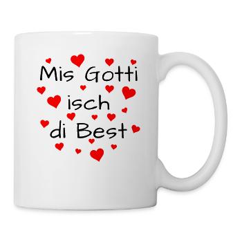 Mis Gotti isch di Best - Tasse - Weiß - Rechts
