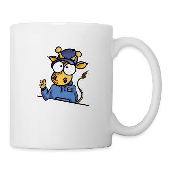 Giraffe with Cap Peace - Mug - white - Right