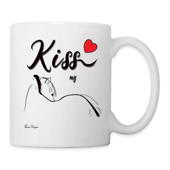 Kiss my Fjordhorse, Embrasse mon cheval de fjords - Mug blanc - blanc - Droite