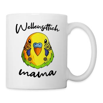 Wellensittich - Tasse - Weiß - Rechts
