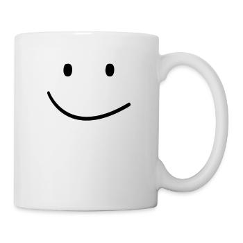 Visage rieur - Mug blanc - blanc - Droite