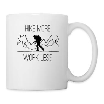 Hiking More Work Less Hikers Hiking - Mug - white - Right
