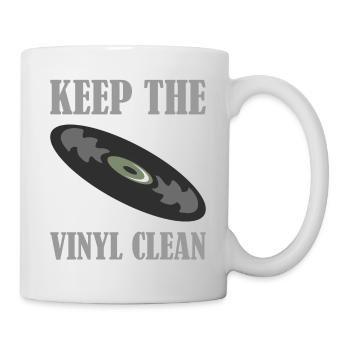 Schallplatte keep the vinyl clean - Tasse - Weiß - Rechts