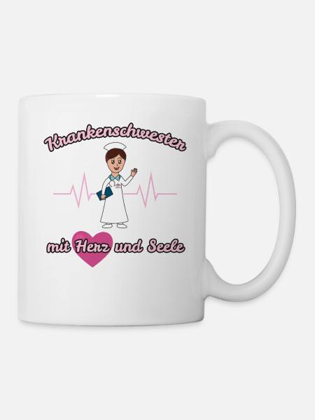 Krankenschwester Sprüche Zitate Schön - Tasse - Weiß