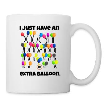 Extra Chromosom Balloon Trisomie 21 Trisomy - Tasse - Weiß - Rechts