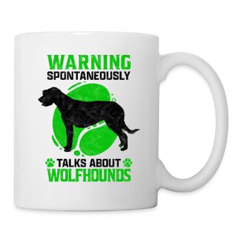 Talks about Irish wolfhound greyhound saying - Mug - white - Right