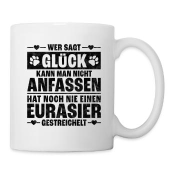Eurasier streicheln lustiger Spitz Hund Spruch - Tasse - Weiß - Rechts