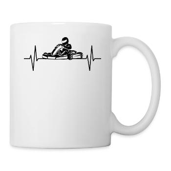 Kart kart karting coup de cœur de la ligne cadeau - Mug blanc - blanc - Droite