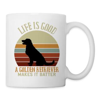 Golden retriever Makes it Batter Goldi - Tasse - Weiß - Rechts