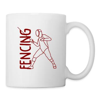 Nur Fechten - Tasse - Weiß - Rechts