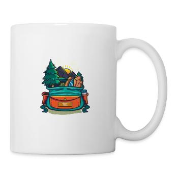 Let the adventure begin adventurer backpacker - Mug - white - Right