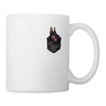 Pocket Doberman Amoureux de chien - Mug blanc - blanc - Droite