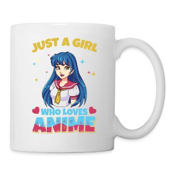 Aesthetic Just a Girl Who Loves Anime Art - Tasse - Weiß - Rechts